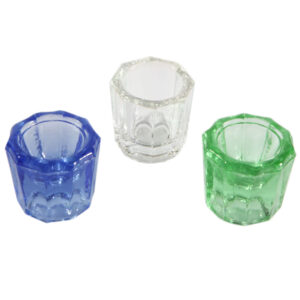 GODETE DE CRISTAL VERDE, AZUL Y TRANSPARENTE